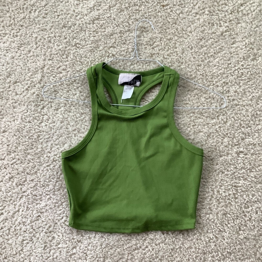 summer Green cropped tank top